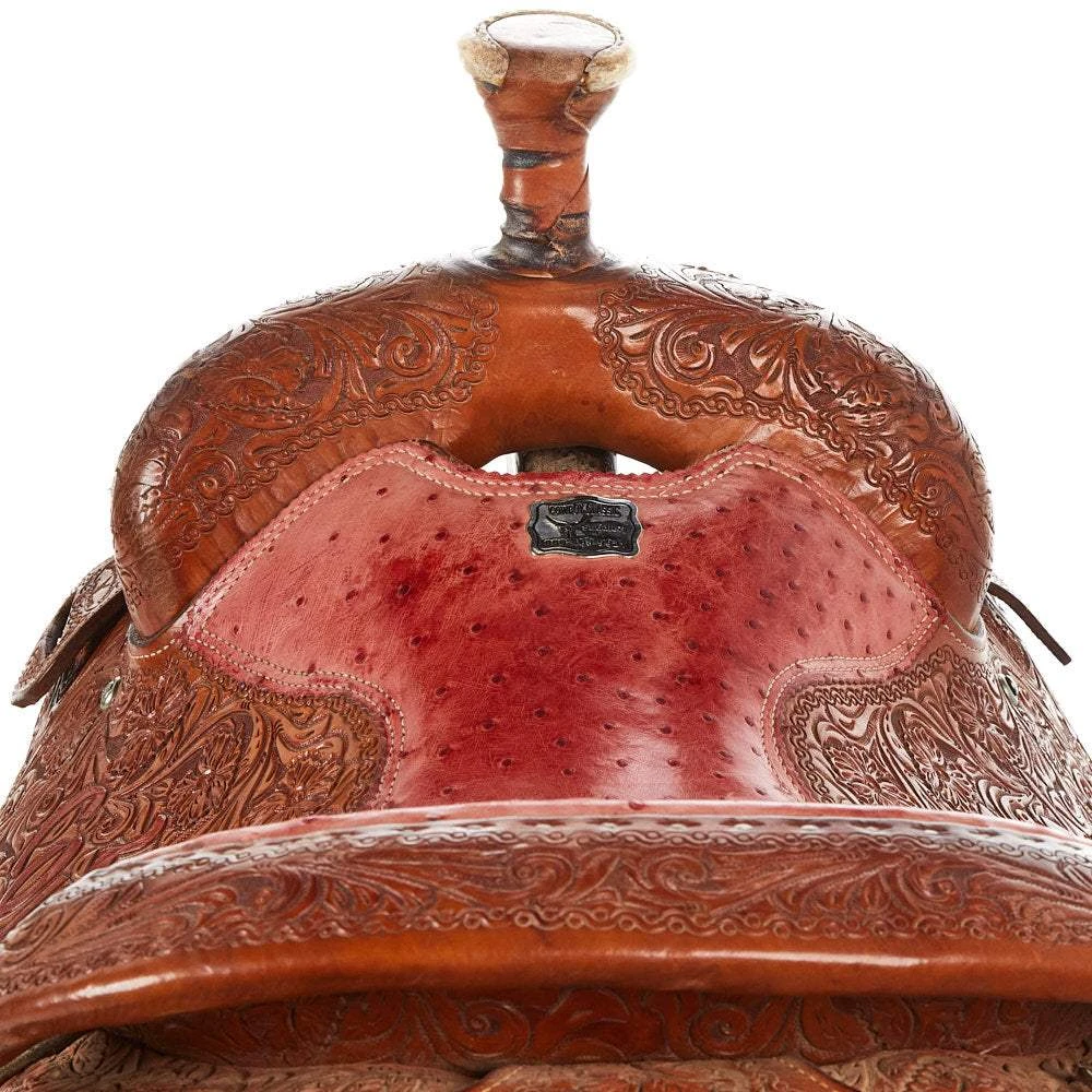 NRS Used 15.5in Cowboy Classic Full Floral Team Roper 3 NRS Used 15.5in Cowboy Classic Full Floral Team Roper - Image 3