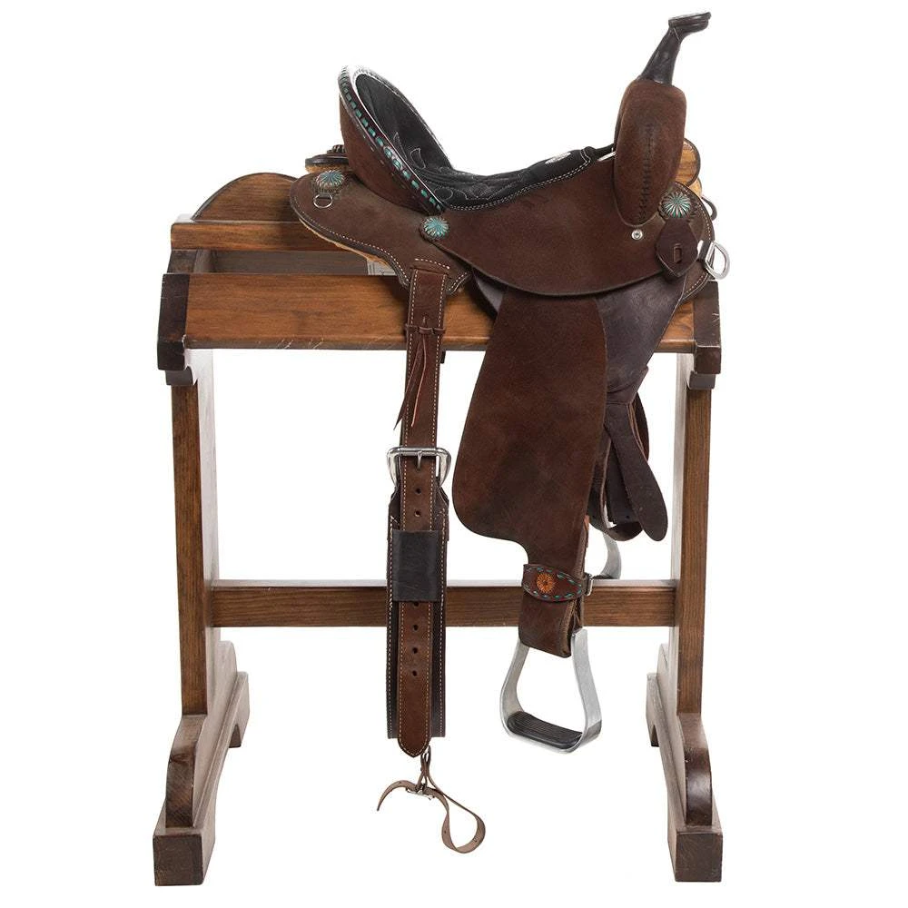 NRS Used 13.5in Double J Featherlite Barrel Saddle 2 NRS Used 13.5in Double J Featherlite Barrel Saddle - Image 2
