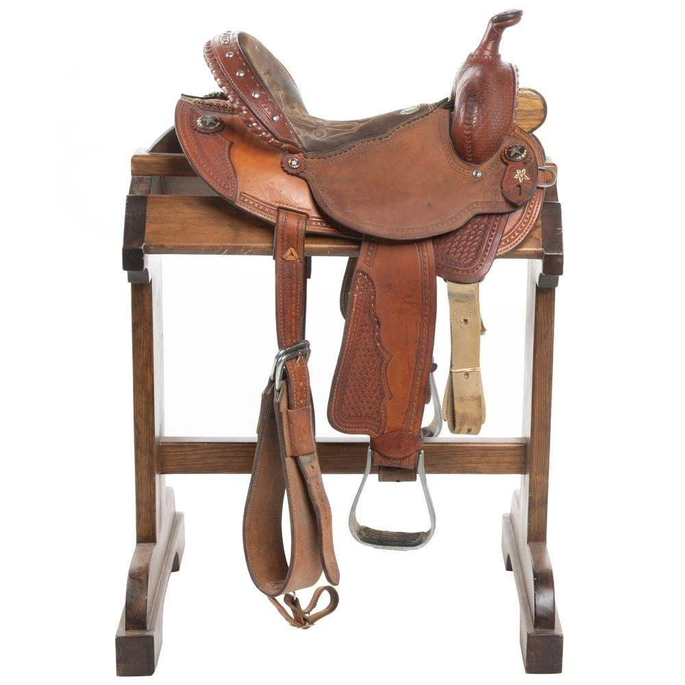 NRS Used 13.5in Double J Pozzi Pro Barrel Saddle 2 NRS Used 13.5in Double J Pozzi Pro Barrel Saddle - Image 2