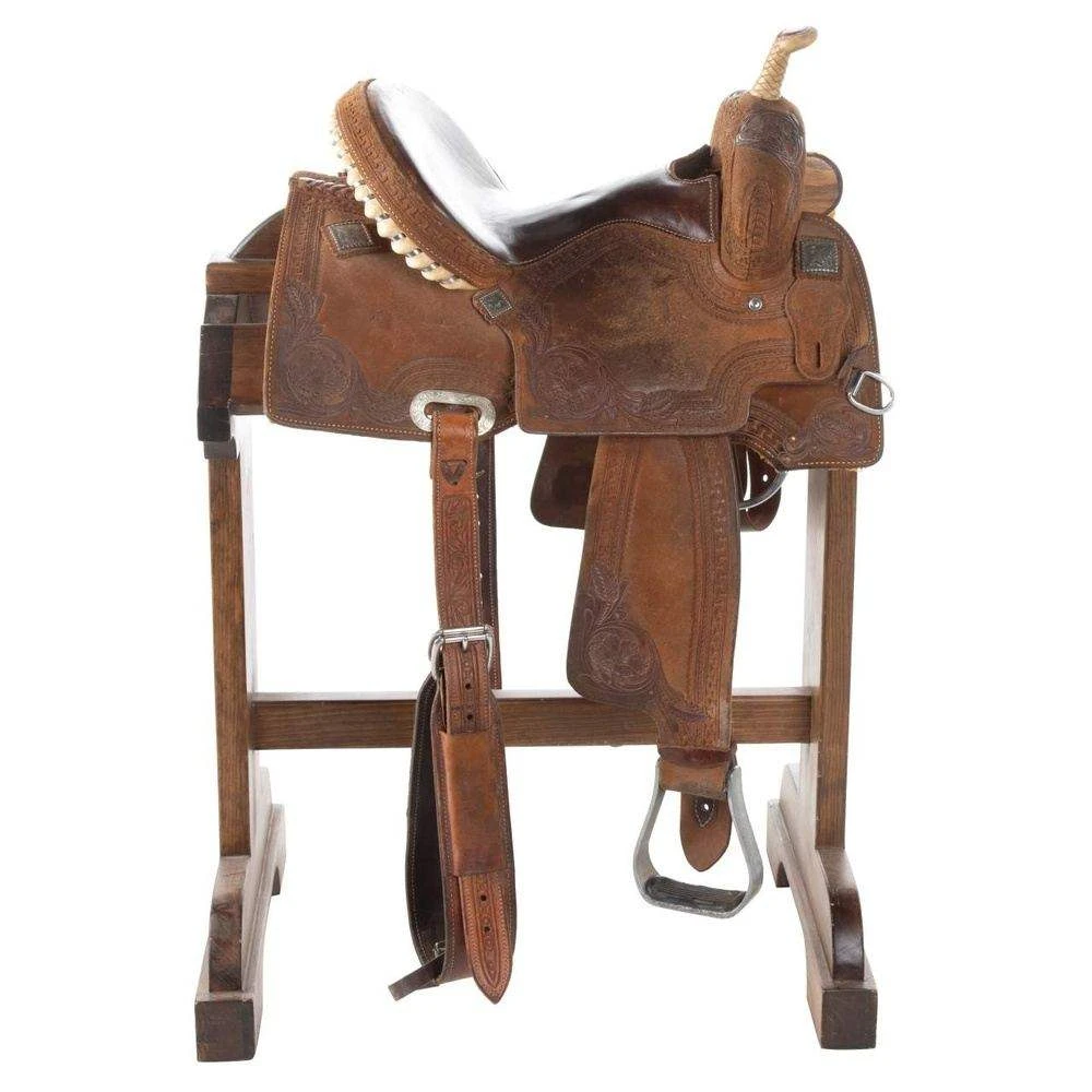 NRS Used 14 Inch Star Of Texas Barrel Saddle 3 NRS Used 14 Inch Star Of Texas Barrel Saddle - Image 3