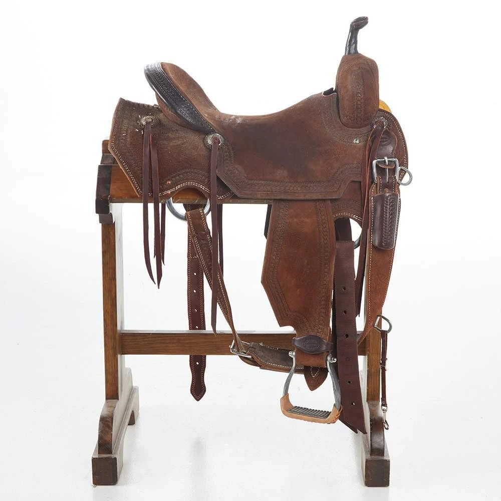 NRS Used 16.5in Fort Worth Saddlery Barrel Saddle 2 NRS Used 16.5in Fort Worth Saddlery Barrel Saddle - Image 2