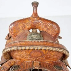 NRS Used 14.5in Double J Lynn Mackenzie Barrel Saddle -Nrs 02 388BR 03