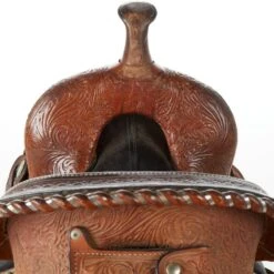 NRS Used 13 Circle Y Tammy Fischer Treeless Barrel Saddle -Nrs 02 399BR 03