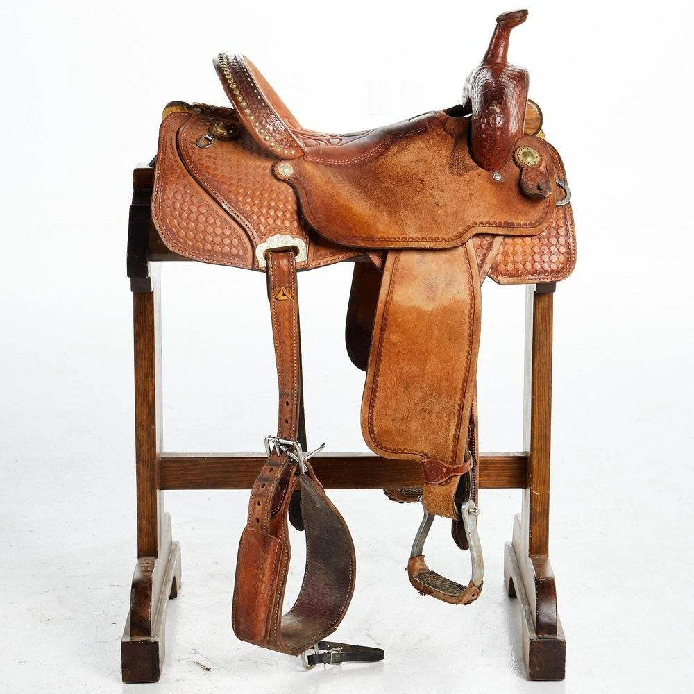 NRS Used 14.5in Double J Barrel Saddle 2 NRS Used 14.5in Double J Barrel Saddle - Image 2