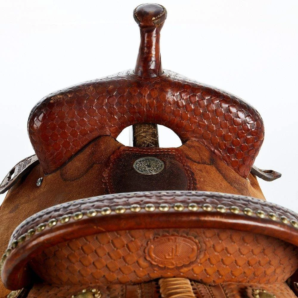 NRS Used 14.5in Double J Barrel Saddle 3 NRS Used 14.5in Double J Barrel Saddle - Image 3