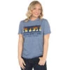 NRS Heather Blue Ranch Sunset Cactus Tee