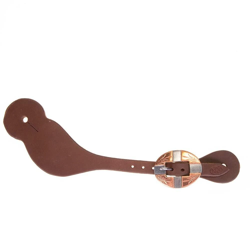 Nrs Tack Oiled Dove Wing Spur Strap With Copper Bar Buckles 1 Nrs Tack Oiled Dove Wing Spur Strap With Copper Bar Buckles