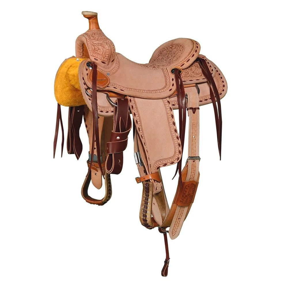 NRS Kids Rough Out With Buckstitch Ranch Saddle 1 NRS Kids Rough Out With Buckstitch Ranch Saddle