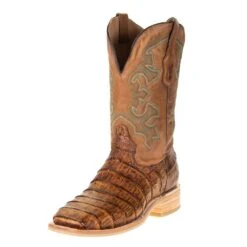 Nrs Footwear Men's Corral Rodeo Performance Antique Saddle Caiman 12in. Tan Embroidery Top