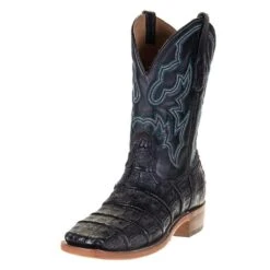 Men's Corral Rodeo Performance Black Caiman 12in. Black Embroidery Top Sq Toe