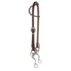 NRS Solid Port Bit W/Floral Buckle Single Ear Headstall