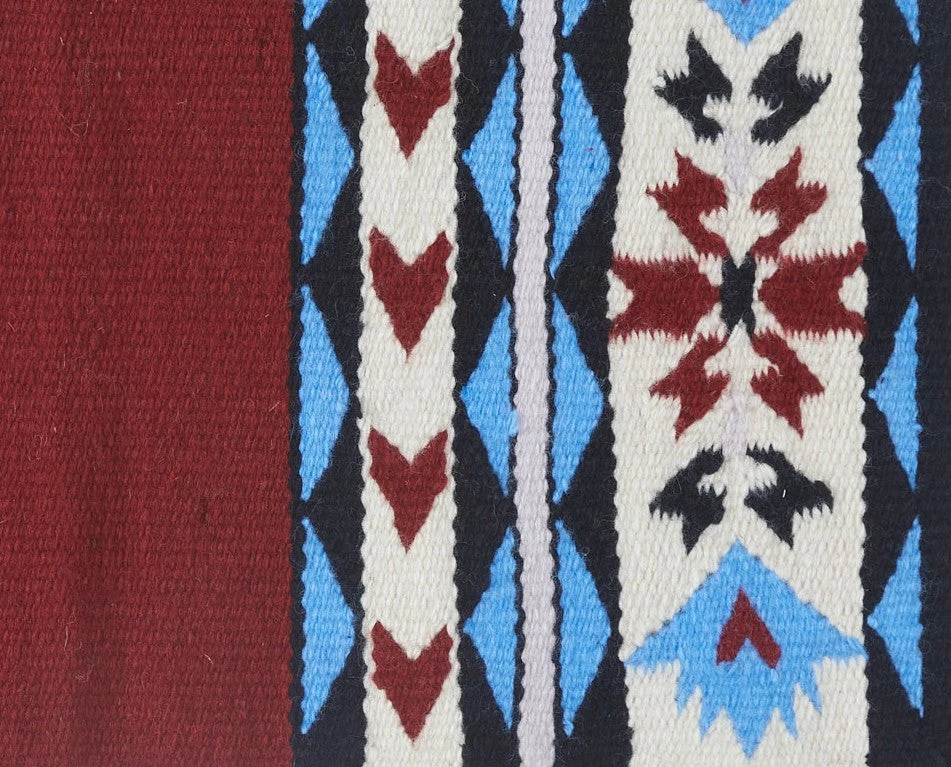 NRS Exclusive Thistle Deep Red And Blue Saddle Blanket 2 NRS Exclusive Thistle Deep Red And Blue Saddle Blanket - Image 2