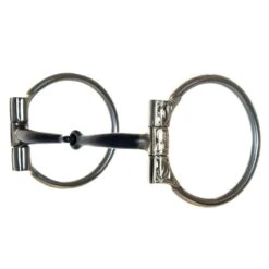 NRS Engraved D-Ring Snaffle Bit W/Copper Inlay