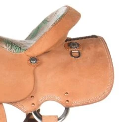 Nrs Competitors NRS Competitor Natural All Around Saddle With Turquoise Feather Seat -Nrs 1412070 3