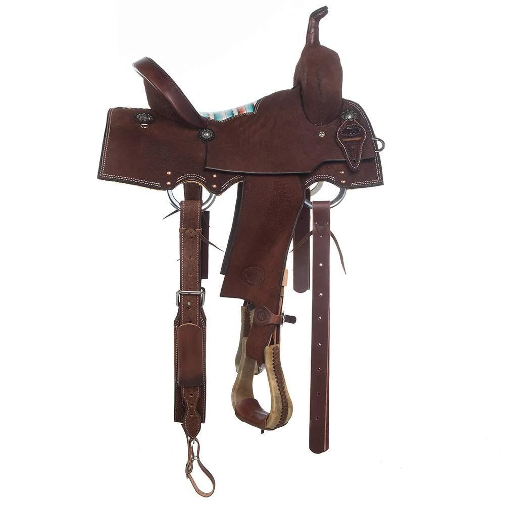Nrs Competitors Chocolate Roughout Serape Seat Barrel Saddle 3 Nrs Competitors Chocolate Roughout Serape Seat Barrel Saddle - Image 3