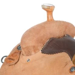 Nrs Competitors Natural Roughout Bullhide Seat Youth Team Roping Saddle -Nrs 1412136Y 41