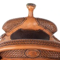 Nrs Competitors NRS 1/2 Breed Antique Windmill With Choc Bulhide Seat Team Roping Saddle -Nrs 1412152 3