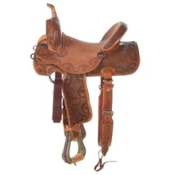 Nrs Competitors Natural Antique 7/8 Breed Basket/Sunflower Combo Barrel Saddle -Nrs 1412160 2