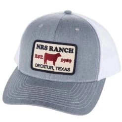 NRS Ranch Gray/White Cow Logo Cap
