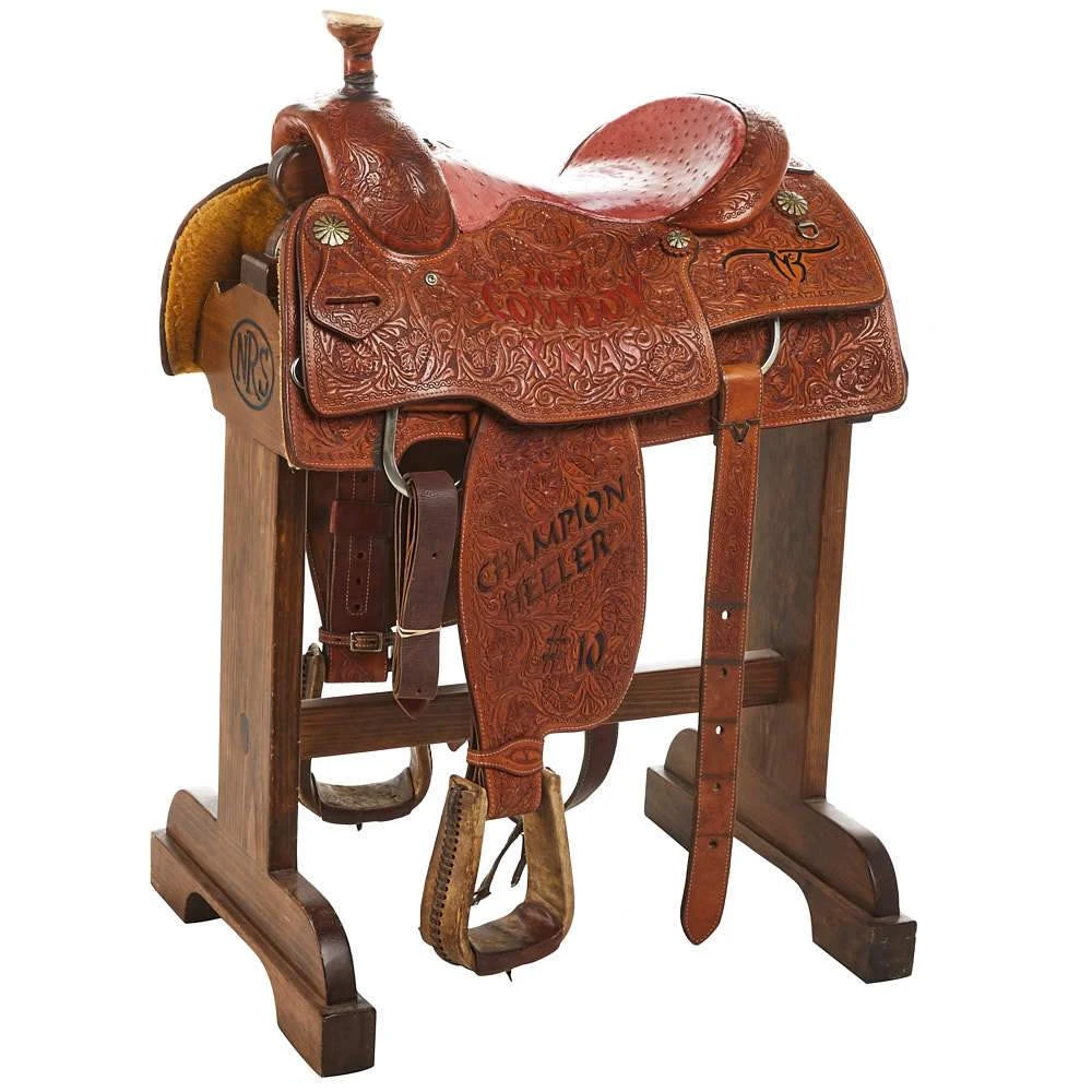 NRS Used 15.5in Cowboy Classic Full Floral Team Roper 1 NRS Used 15.5in Cowboy Classic Full Floral Team Roper