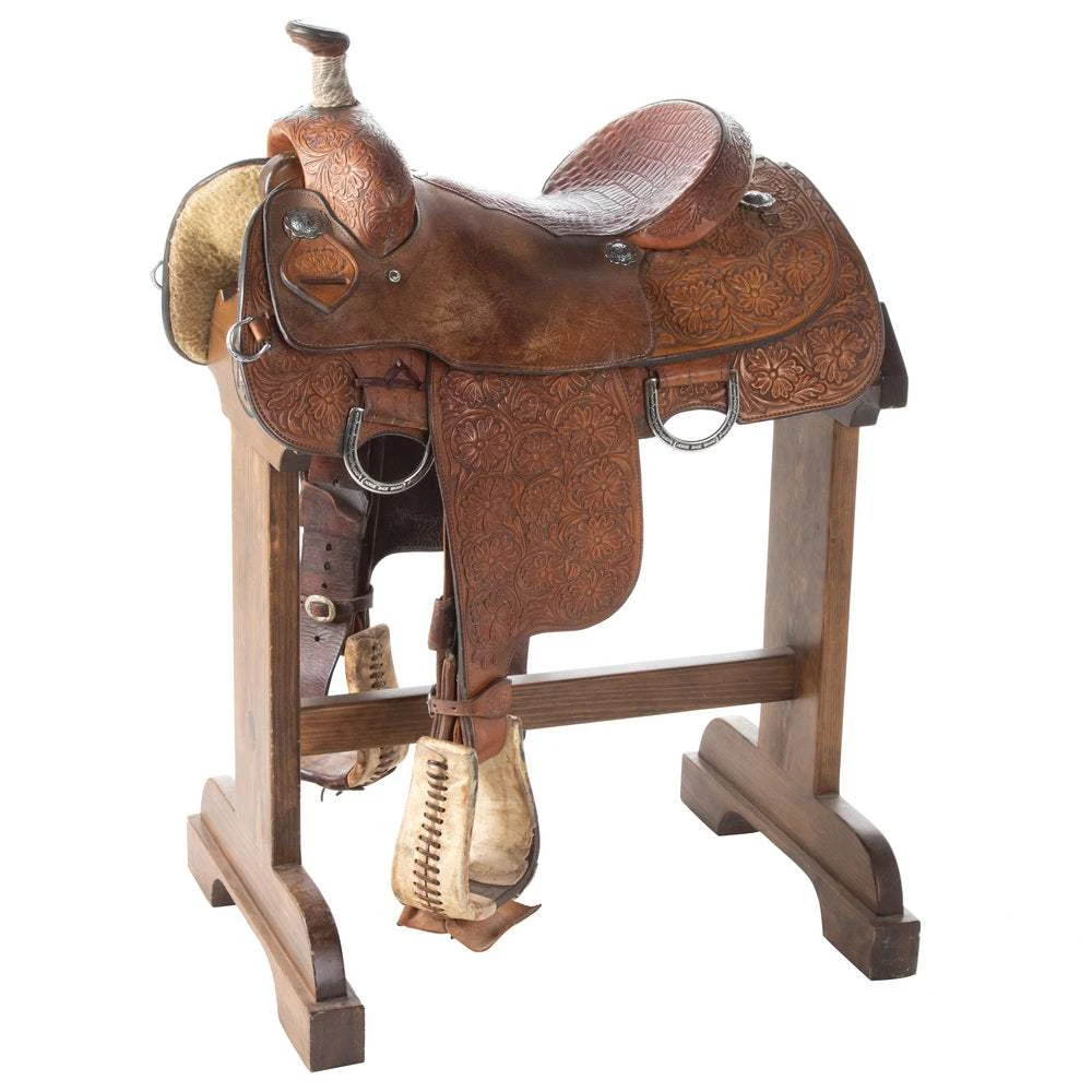 NRS Used 14.5in Flying J Saddlery Calf Roper 1 NRS Used 14.5in Flying J Saddlery Calf Roper