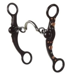 NRS Antique Brown Ported Chain Bit With Copper Dots