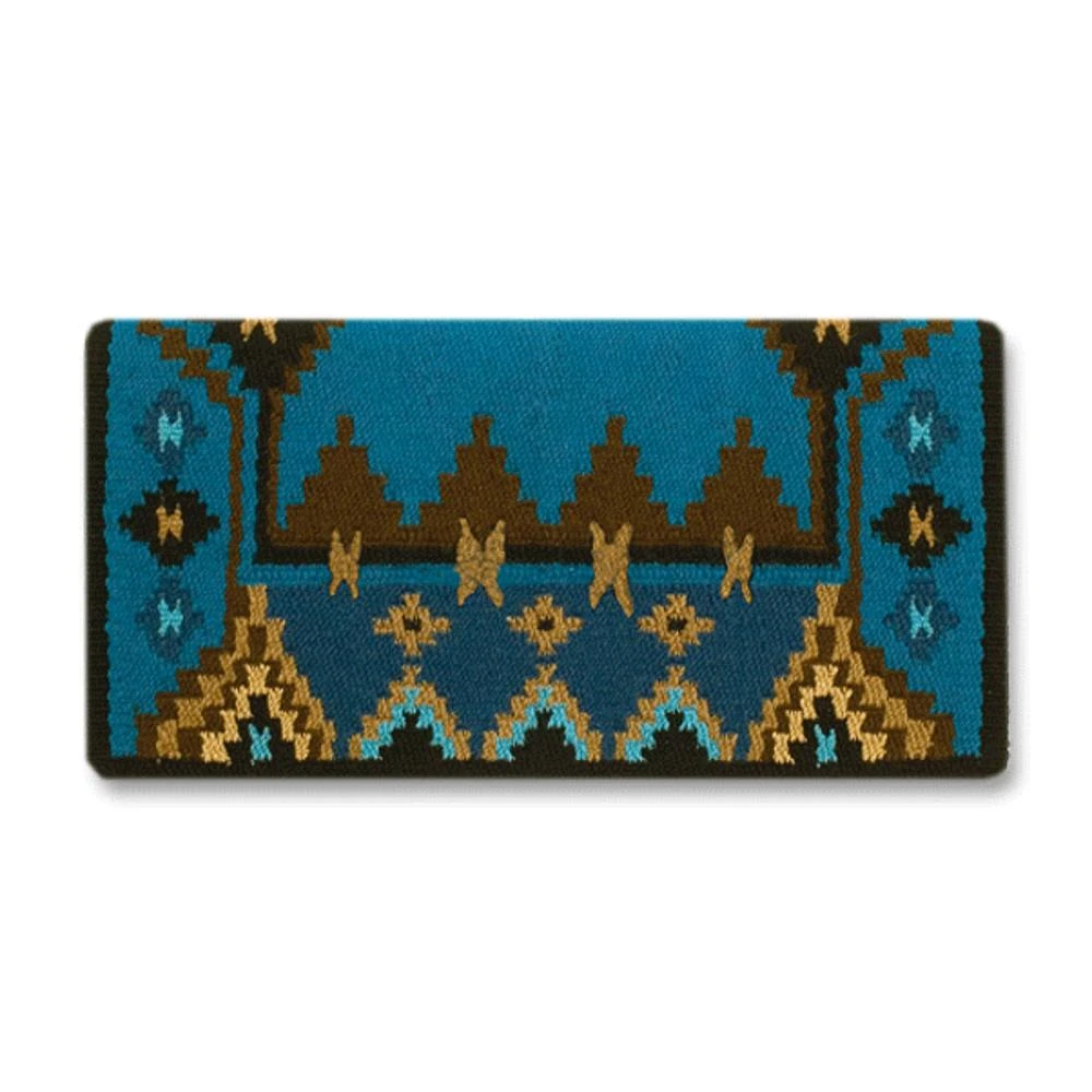 NRS Enchanted Pines Turquoise Wool Saddle Blanket 1 NRS Enchanted Pines Turquoise Wool Saddle Blanket