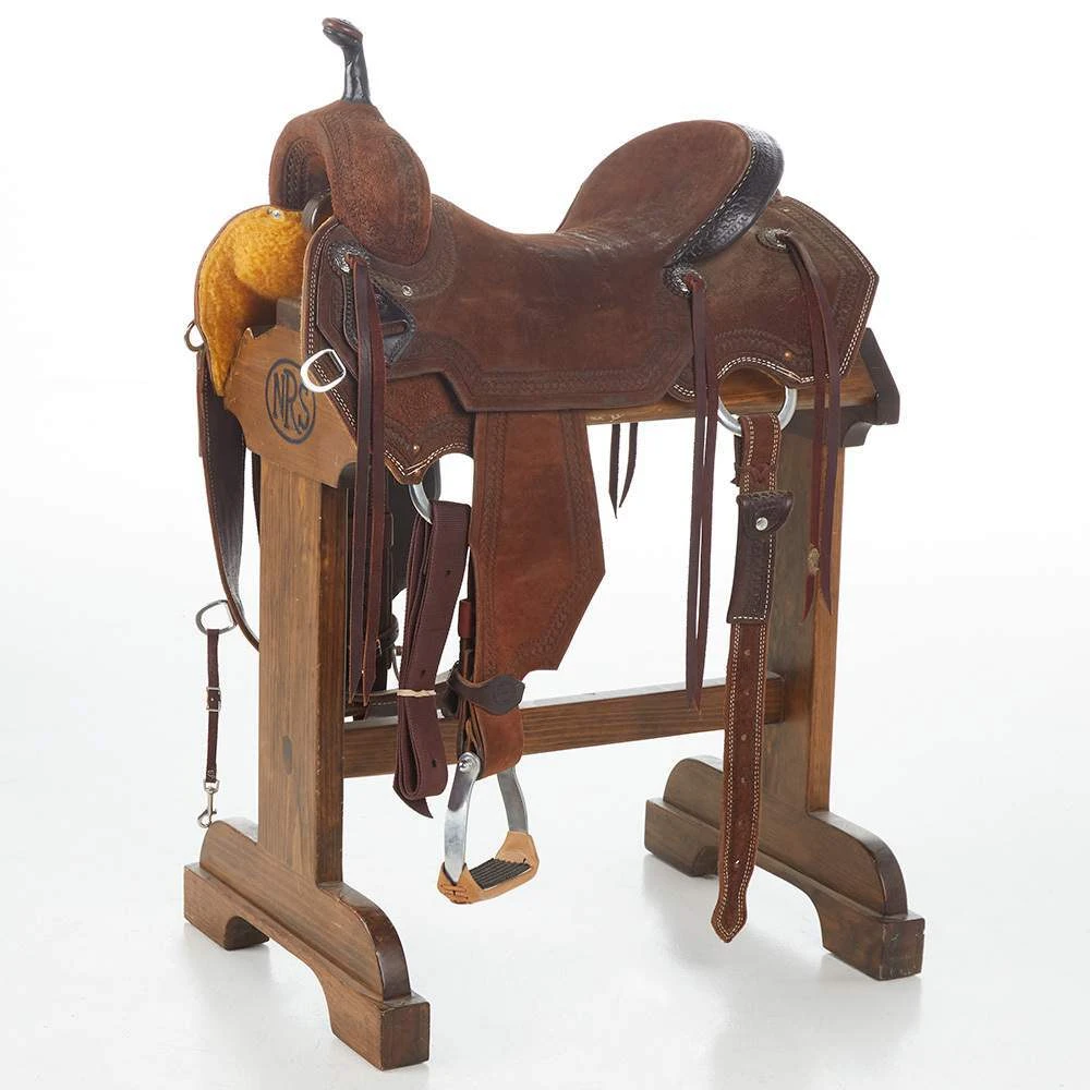 NRS Used 16.5in Fort Worth Saddlery Barrel Saddle 1 NRS Used 16.5in Fort Worth Saddlery Barrel Saddle