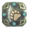 NRS Bear Paw Turquoise Stone Aztec 1 1/2 Inch Concho