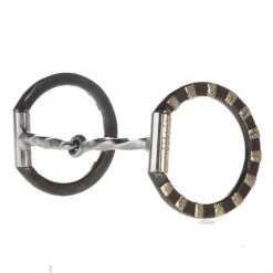 NRS Twisted Wire Engraved D Ring Snaffle Bit