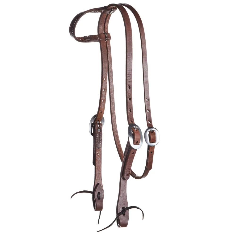 Nrs Tack Oiled 5/8 Inch Single Ear Headstall With Throat Latch 1 Nrs Tack Oiled 5/8 Inch Single Ear Headstall With Throat Latch