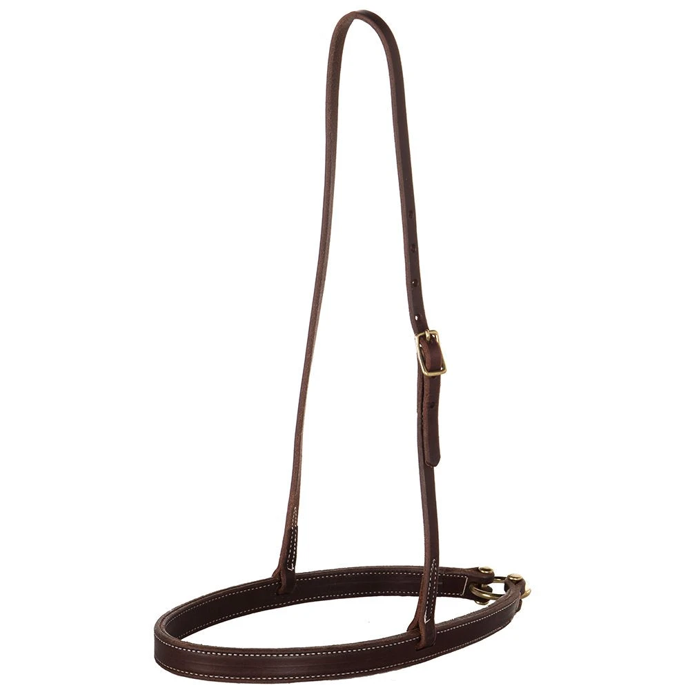 NRS Oiled Flat Harness Leather Noseband 1 NRS Oiled Flat Harness Leather Noseband