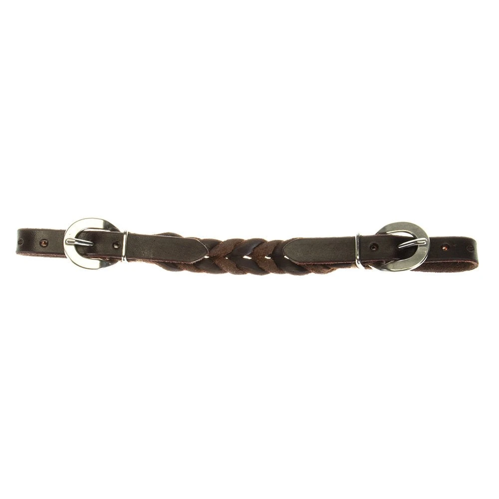 NRS Tack Braided Oiled Harness Leather Curb Strap 1 NRS Tack Braided Oiled Harness Leather Curb Strap