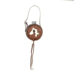 NRS Leather-Covered Mini Canteen With Inlay