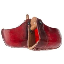 NRS Medium Colored Rawhide Flat Leather Bottom Tapaderos With Latigo Lacing -Nrs 229662 729363