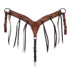 NRS Tack Roughout Rawhide Laced Tassel Breast Collar