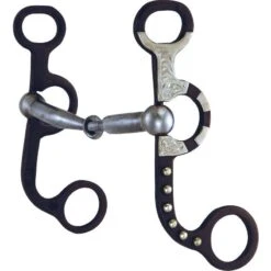 NRS Dots & Engraved Smooth Mouth Argentine Snaffle Bit