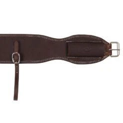 Nrs Tack 4 3/4in. Contoured Single Ply Leather Flank Cinch Oiled
