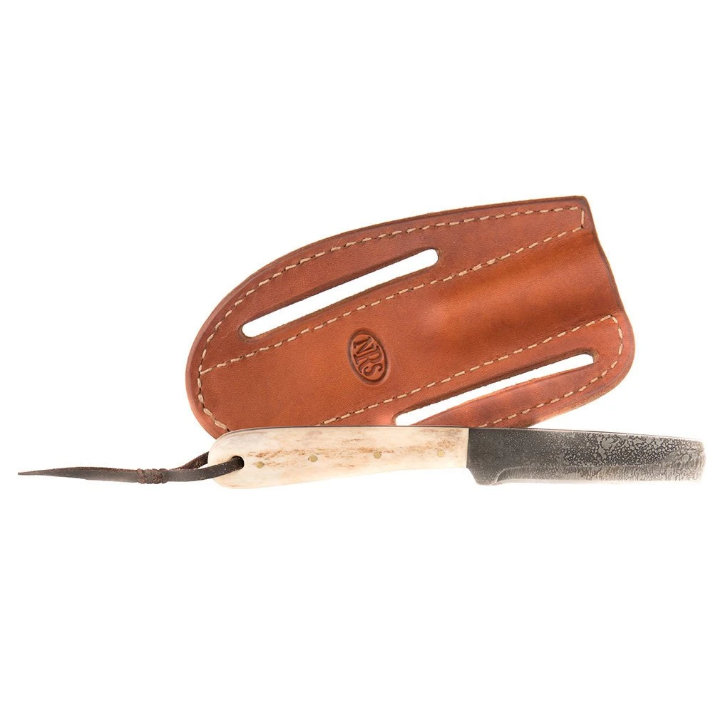Nrs Ranch Knives Cowtown Knife Calf Cutter W/Plain Leather Sheath 1 Nrs Ranch Knives Cowtown Knife Calf Cutter W/Plain Leather Sheath