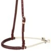 NRS Brown Leather Braided Double Rope Noseband
