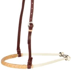 NRS Tan Leather Braided Double Rope Noseband