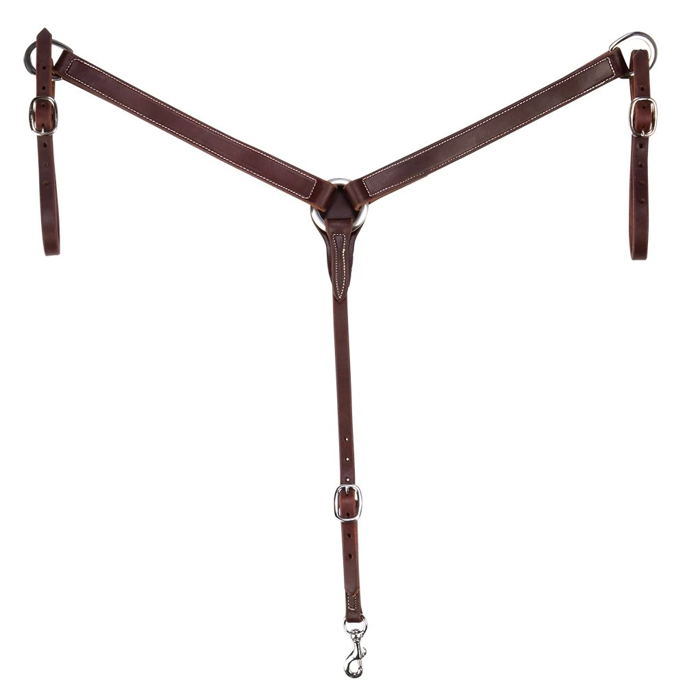 NRS 1 3/4in. Oiled Hatness Leather Cutter Breast Collar 2 NRS 1 3/4in. Oiled Hatness Leather Cutter Breast Collar - Image 2