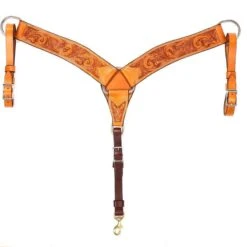 NRS Running Floral Tooled Breast Collar -Nrs BC547 1