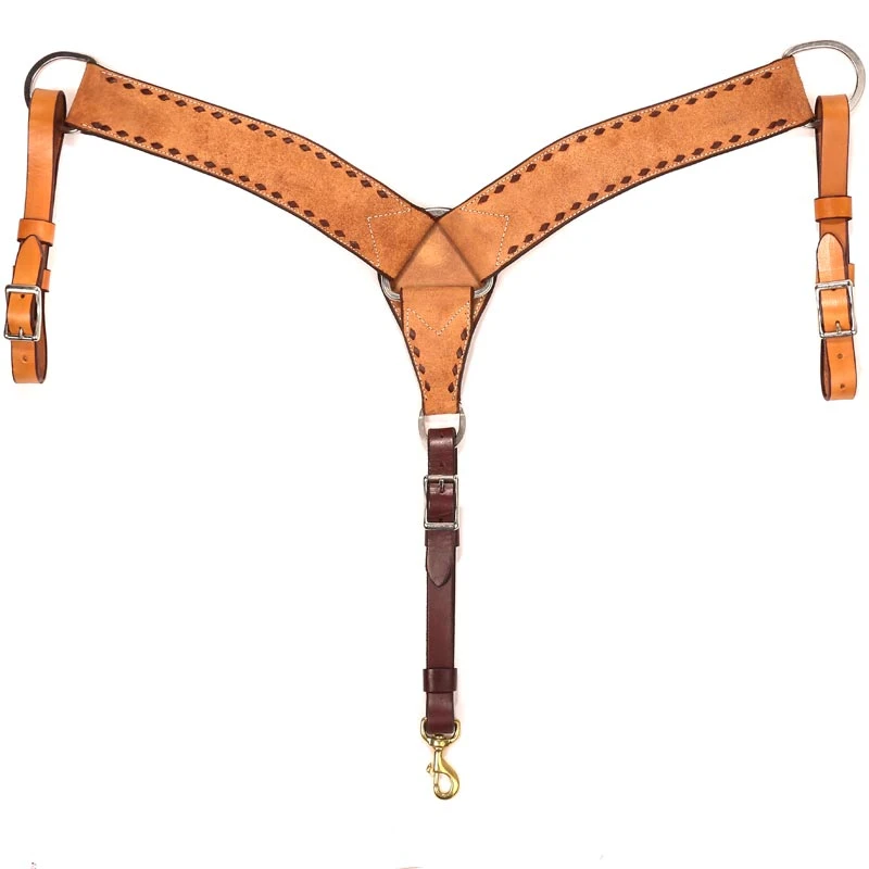 NRS 2 3/4 Inch Roughout With Black Buckstitch Breast Collar 2 NRS 2 3/4 Inch Roughout With Black Buckstitch Breast Collar - Image 2