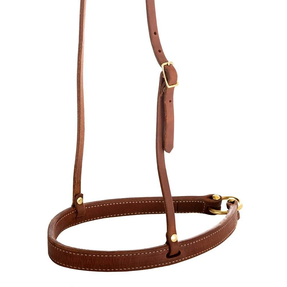 NRS 1in Oiled Harness Noseband W/ Hanger 2 NRS 1in Oiled Harness Noseband W/ Hanger - Image 2