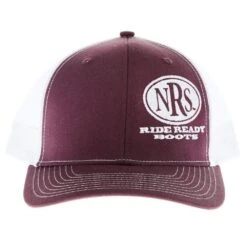 NRS Ride Ready Maroon/White Cap -Nrs NRS RIDE MAROON 02