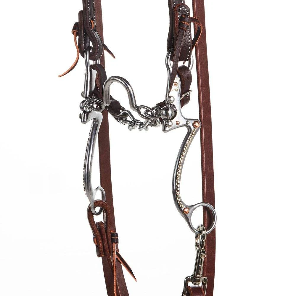 Nrs Tack Horse Bridle Set With Ported Chain 7 Shank Bit 2 Nrs Tack Horse Bridle Set With Ported Chain 7 Shank Bit - Image 2