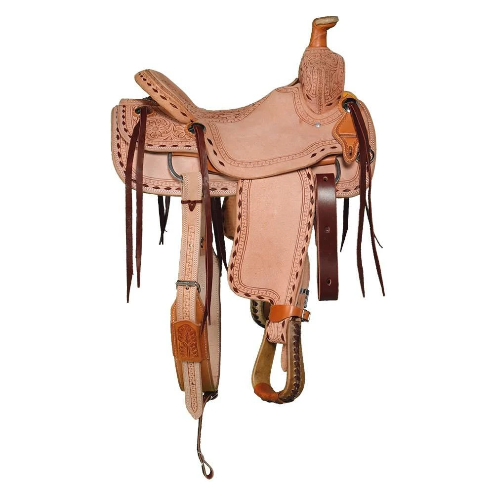 NRS Kids Rough Out With Buckstitch Ranch Saddle 3 NRS Kids Rough Out With Buckstitch Ranch Saddle - Image 3