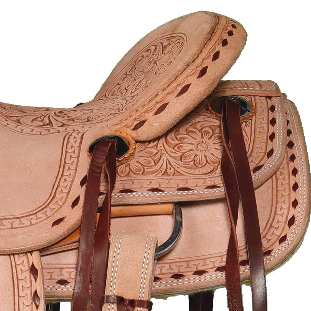 NRS Kids Rough Out With Buckstitch Ranch Saddle 4 NRS Kids Rough Out With Buckstitch Ranch Saddle - Image 4