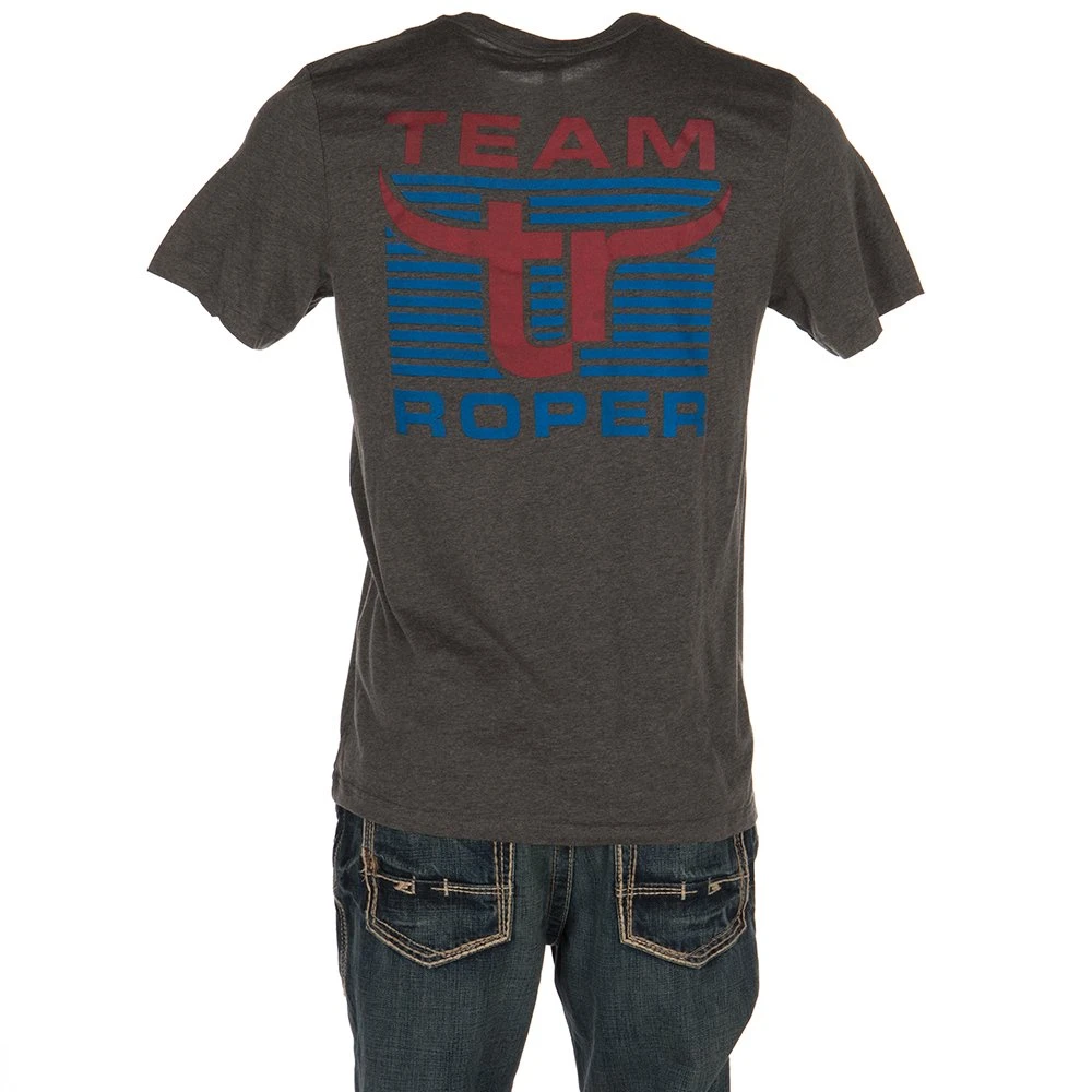 NRS Team Roper Grey Texas Logo Tee 3 NRS Team Roper Grey Texas Logo Tee - Image 3
